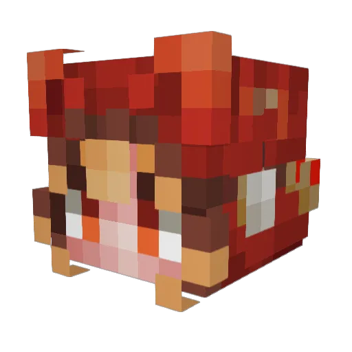 OutlinedTube5 Minecraft avatar head, 3D render