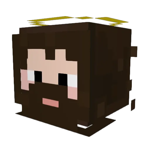 Outlwa Minecraft avatar head, 3D render