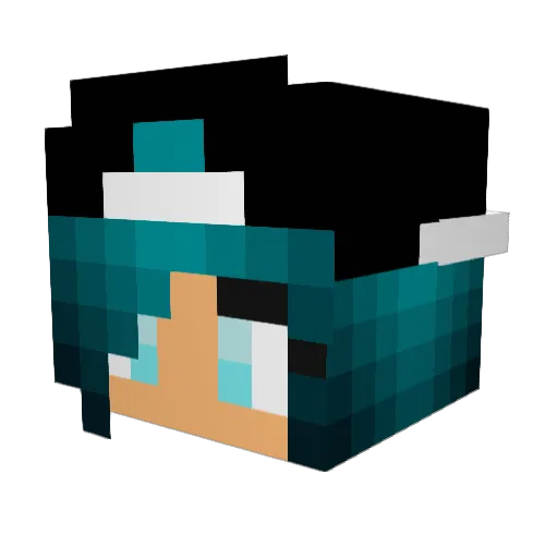 OutofCharacter Minecraft avatar head, 3D render