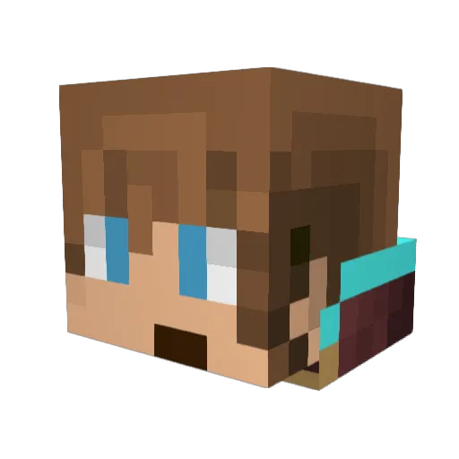OutofGas Minecraft avatar head, 3D render