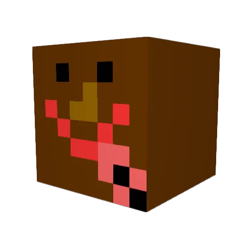 Outomato Minecraft avatar head, 3D render