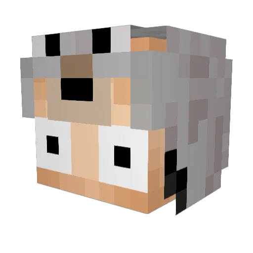 Outpit Minecraft avatar head, 3D render