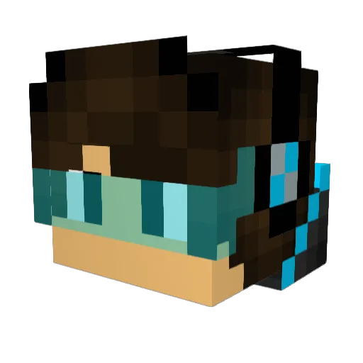 Outpreme Minecraft avatar head, 3D render