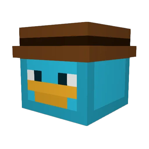 Outraman Minecraft avatar head, 3D render