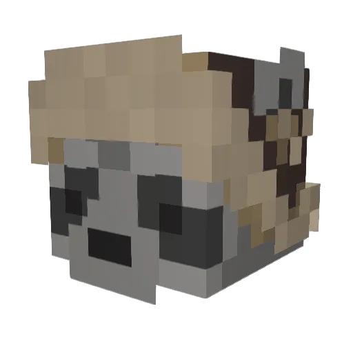 OutreAskew Minecraft avatar head, 3D render