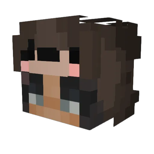 Outrush Minecraft avatar head, 3D render