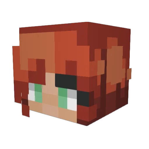 Outshadow_ Minecraft avatar head, 3D render