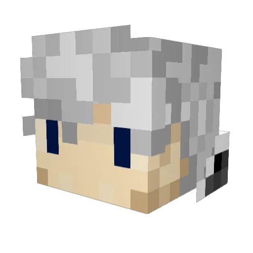 OutsideFate Minecraft avatar head, 3D render