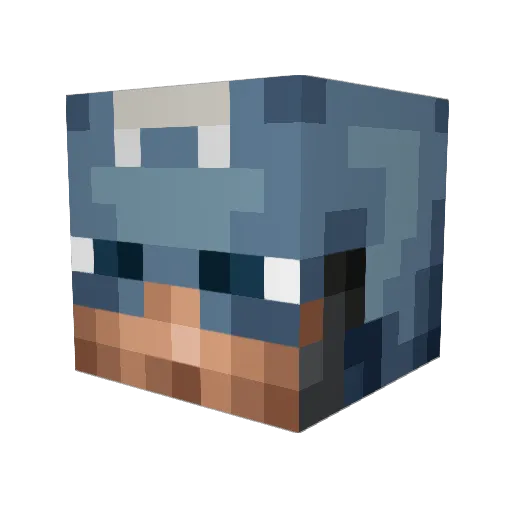 OutsideTheBlock1 Minecraft avatar head, 3D render