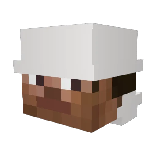 OutsideThoughts Minecraft avatar head, 3D render