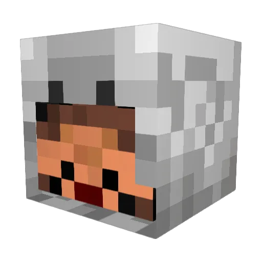 Outslen Minecraft avatar head, 3D render