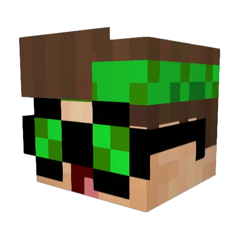 Outwave Minecraft avatar head, 3D render