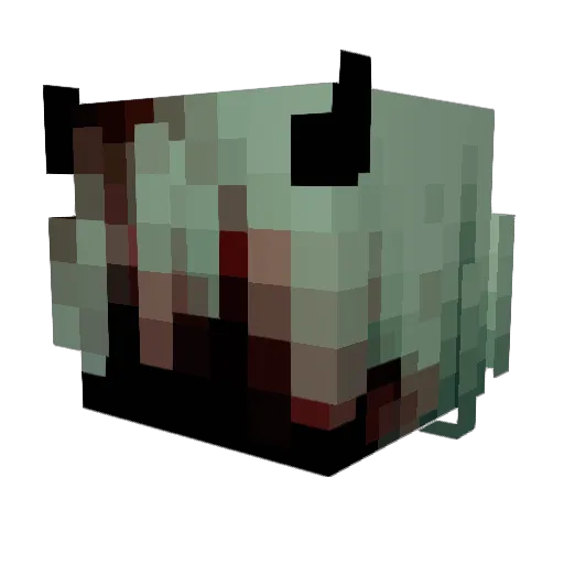 Outwlt Minecraft avatar head, 3D render