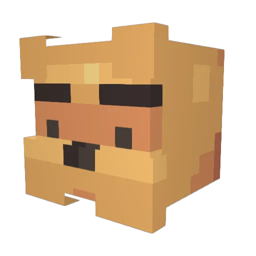 Ouwe_Douwe Minecraft avatar head, 3D render
