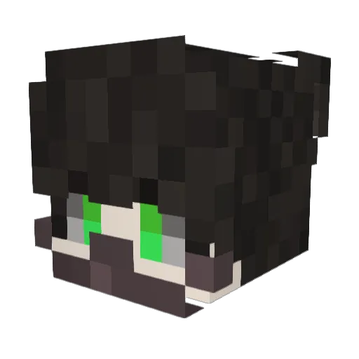 Ouxhan Minecraft avatar head, 3D render