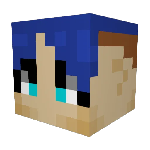 Ov3rH3ad Minecraft avatar head, 3D render