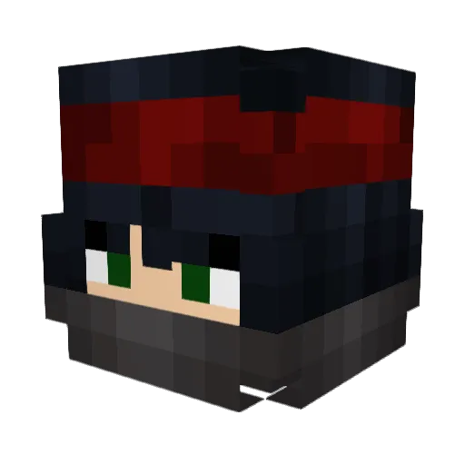 Ov3ratedd Minecraft avatar head, 3D render