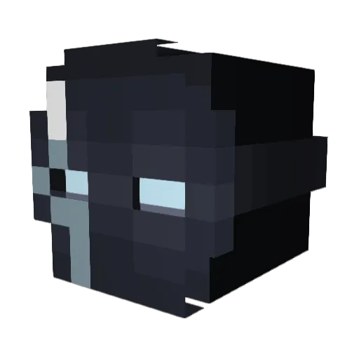 OvOComLeite Minecraft avatar head, 3D render