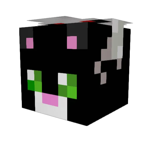 OvOLuck Minecraft avatar head, 3D render