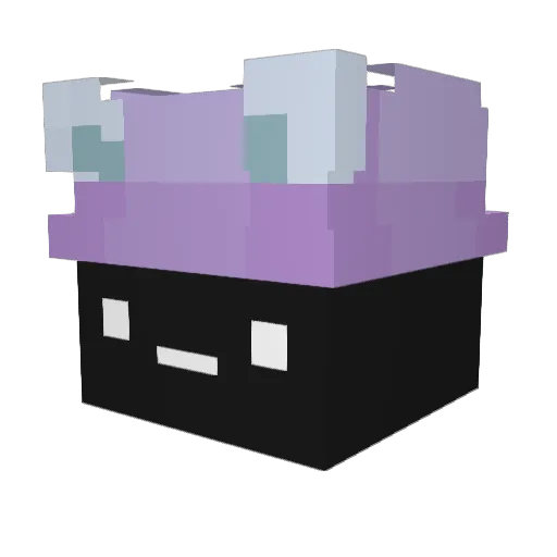 OvaCum Minecraft avatar head, 3D render