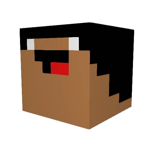 Ova_Bon Minecraft avatar head, 3D render
