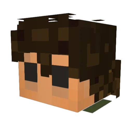 OvanHorn Minecraft avatar head, 3D render