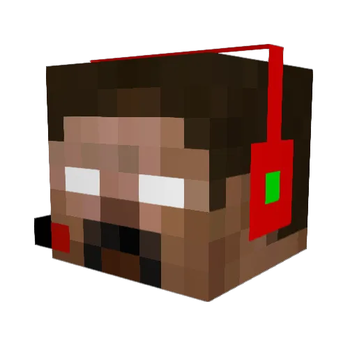 Ove00 Minecraft avatar head, 3D render