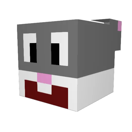 Ovenman345 Minecraft avatar head, 3D render