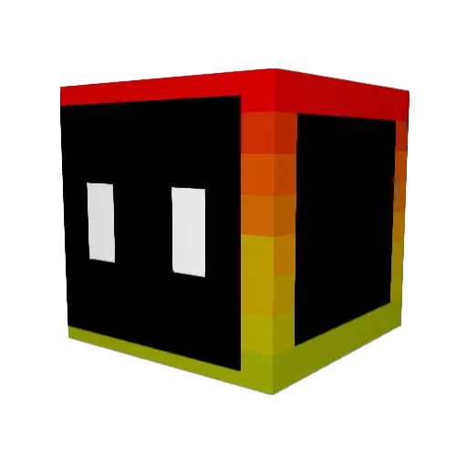 OverAnnoying Minecraft avatar head, 3D render