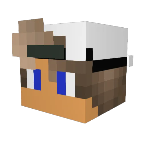 OverDoneKitty Minecraft avatar head, 3D render