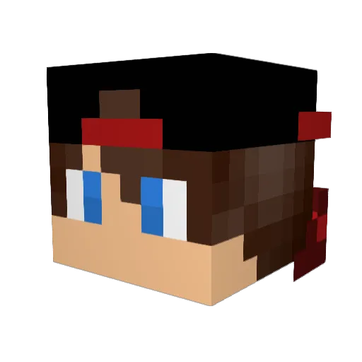 OverDrix Minecraft avatar head, 3D render