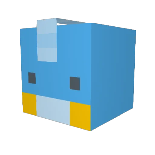 OverExtend_ Minecraft avatar head, 3D render