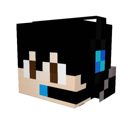 OverGaming001 Minecraft avatar head, 3D render