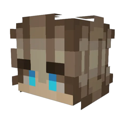 OverHappy_ Minecraft avatar head, 3D render