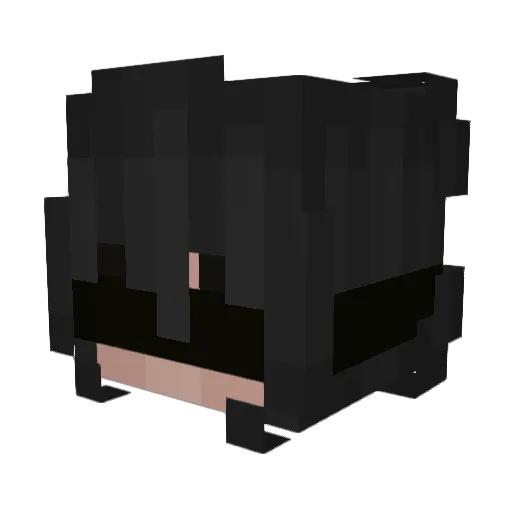 OverHqted_ Minecraft avatar head, 3D render