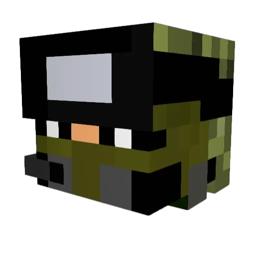 OverKiller21 Minecraft avatar head, 3D render