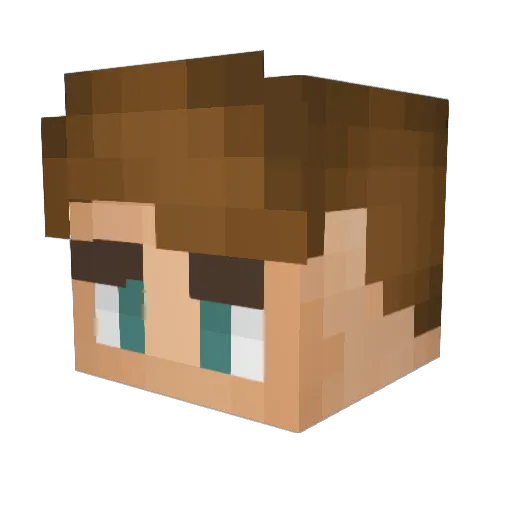 OverLord752 Minecraft avatar head, 3D render