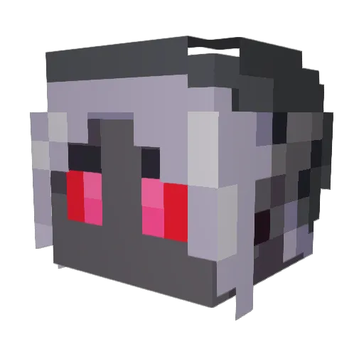 OverLordLink Minecraft avatar head, 3D render