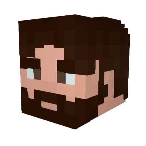 OverRaven Minecraft avatar head, 3D render