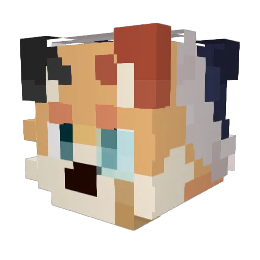 OverShot1 Minecraft avatar head, 3D render