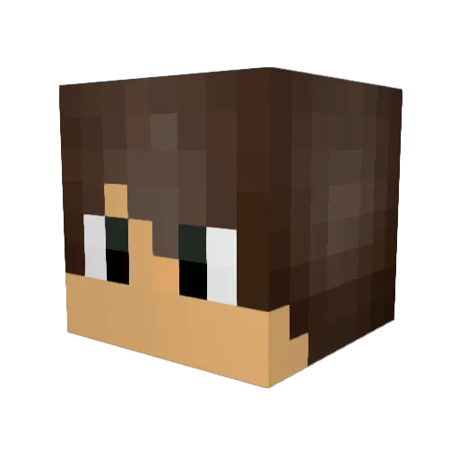 OverSwept Minecraft avatar head, 3D render