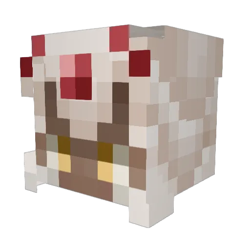 OverUnderWorld Minecraft avatar head, 3D render