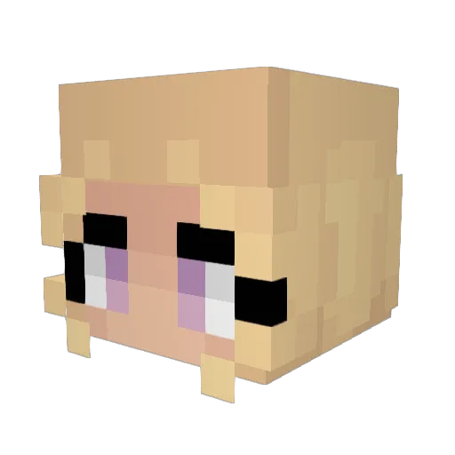 OverWRLD Minecraft avatar head, 3D render