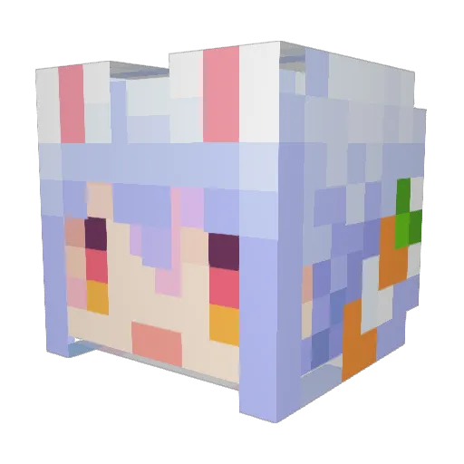 OverWZW Minecraft avatar head, 3D render