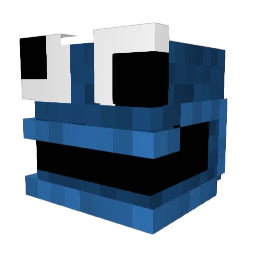 OverWorldHamKid Minecraft avatar head, 3D render