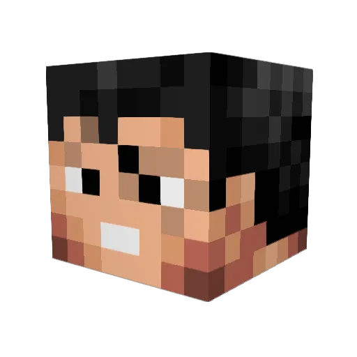 OverXElAs Minecraft avatar head, 3D render