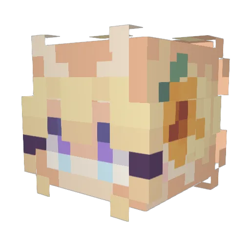 OverXEnd Minecraft avatar head, 3D render