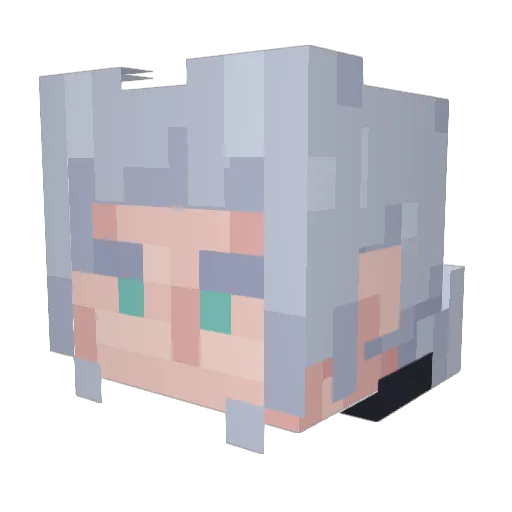 Over_Load_ Minecraft avatar head, 3D render