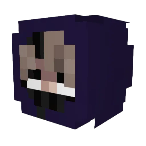 Over_MO Minecraft avatar head, 3D render