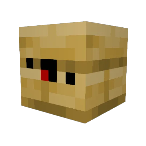 Over_MoonFish Minecraft avatar head, 3D render